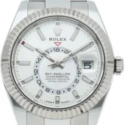 ROLEX SKY-DWELLER WATCH OYSTER 336934 K18WG/STAINLESS STEEL MENSWATCH WHITE USED