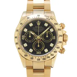ROLEX COSMOGRAPH DAYTONA 116528G BLACK/DIAMOND WATCH 654633