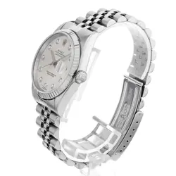 ROLEX DATEJUST 10P DIAMOND 16234G SILVER K 712277