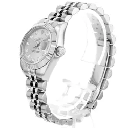 ROLEX DATEJUST 10P DIAMOND 179174 G SILVER V 712589