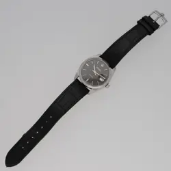 ROLEX 6694 Oyster date black SS/leather MN