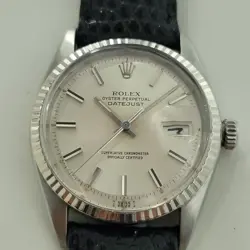 ROLEX OYSTER DATEJUST REF 1601 36MM 18K SS MENS 1970S VINTAGE AUTOMATIC RA594B