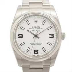 ROLEX OYSTER PERPETUAL AIR-KING 114200 SS SS AT WHITE DIAL 1 EXTRA LINK