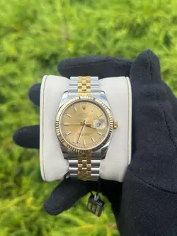 ROLEX DATEJUST 36MM - T/T YG JUBILEE (HIDDEN CLASP) - FLUTED BEZEL.