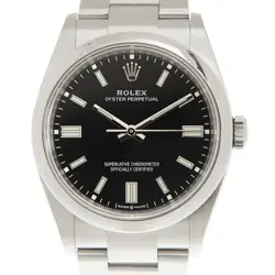 ROLEX OYSTER PERPETUAL 36 AUTOMATIC CHRONOMETER BLACK DIAL WATCH 126000BKSO