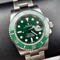 ROLEX SUBMARINER DATE 116610LV HULK 40MM STEEL GREEN DIAL AUTOMATIC WATCH -2014