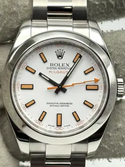 ROLEX MILGAUSS 40MM WHITE DIAL STAINLESS STEEL BRACELET 116400