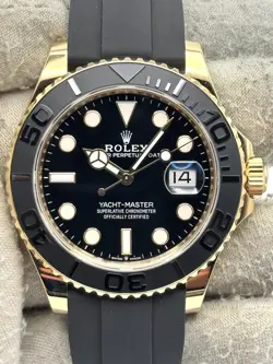 ROLEX YACHTMASTER 42MM YELLOW GOLD OYSTERFLEX 226658 BOX & PAPERS 2024