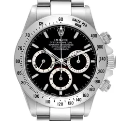 ROLEX DAYTONA COSMOGRAPH BLACK DIAL STEEL AUTOMATIC MENS WATCH 16520