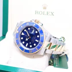 ROLEX 40MM CERAMIC BLUE DIAL 2 TONE SUBMARINER DATE 116613LB (2015)