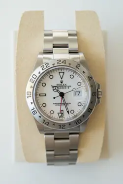 ROLEX EXPLORER 16570 POLAR (WHITE DIAL) RARE SWISS ONLY DIAL. US SHIPPER