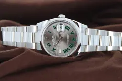 ROLEX DATEJUST 36MM WIMBLEDONE SMOOTH BEZEL - STEEL OYSTER BRACELET 126200