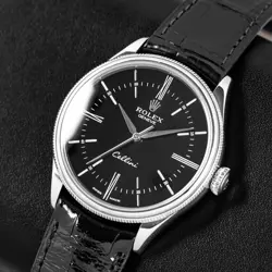 Rolex Cellini Time 50509 39mm Black Dial White gold Men's Watch