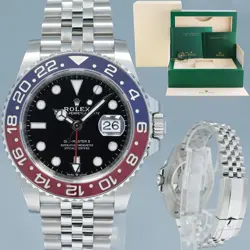 2022 MINT ROLEX GMT MASTER PEPSI RED BLUE JUBILEE CERAMIC 126710 BLRO WATCH BOX