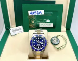 ROLEX SUBMARINER 126613LB 41MM BLUESY BLUE CERAMIC 18K GOLD STEEL BOX PAPER 2022