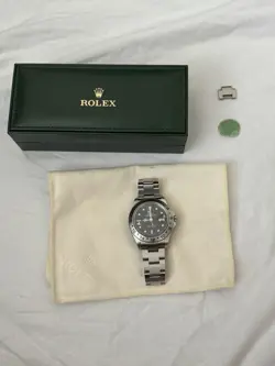 ROLEX EXPLORER II P SERIAL YEAR 2000 HOLES CASE SOLID END-LINK BRACELET 16570