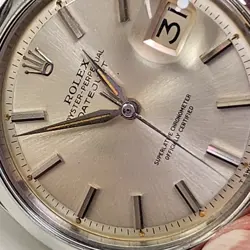 ROLEX DATEJUST 36 MM STEEL HEAD ONLY AUTOMATIC WATCH 1600 CIRCA 1964