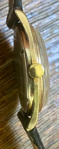 Vintage Bucherer Incablock 17K Gold Mens Diamond 17 Jewels Wrist Watch Rolex