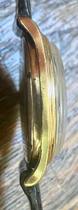 Vintage Bucherer Incablock 17K Gold Mens Diamond 17 Jewels Wrist Watch Rolex