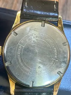 Vintage Bucherer Incablock 17K Gold Mens Diamond 17 Jewels Wrist Watch Rolex