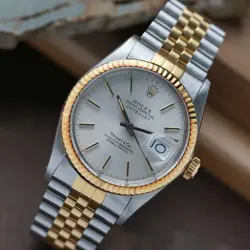 ROLEX DATEJUST DOUBLE SIGNED TIFFANY & CO. REF. 16013 TWO-TONE 18K 1987