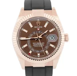2025 PAPERS ROLEX SKY-DWELLER 336235 CHOCOLATE OYSTERFLEX 18K GOLD WATCH BOX