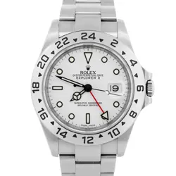 PAPERS ROLEX EXPLORER II 40MM POLAR WHITE REHAUT STEEL GMT 3186 WATCH 16570 BOX