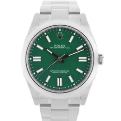 2023 PAPERS ROLEX OYSTER PERPETUAL 41 GREEN STEEL 41MM 124300 WATCH BOX