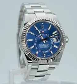 ROLEX SKY-DWELLER 42MM BLUE DIAL STAINLESS STEEL 326934 BOXES/PAPERS!