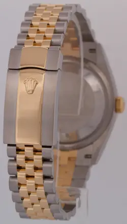PAPERS Rolex DateJust 36mm CHAMPAGNE 18K Gold Steel Fluted JUBILEE 126233 BOX