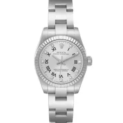 ROLEX OYSTER PERPETUAL 26 STEEL WHITE GOLD DIAMOND LADIES WATCH 176234 BOX CARD