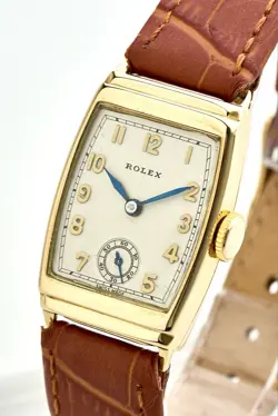 ROLEX PRINCE ELEGANT 9K GOLD, RARE1936  ART - DECO GENTS VINTAGE WATCH SERVICED