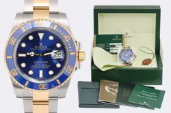 ROLEX SUBMARINER 116613 STAINLESS STEEL & 18K YELLOW GOLD 40MM WATCH (2013)