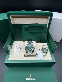 2025 ROLEX DATEJUST 41MM 126300 STAINLESS STEEL OYSTER GREEN DIAL UNWORN