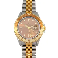 ROLEX 16713 GMT-MASTER II ROOTBEER TIGER EYE JUBILEE 40MM 1989 L-SERIAL