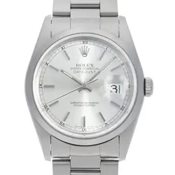 ROLEX DATEJUST 16200 SILVER BAR F NUMBER SECOND HAND MENS