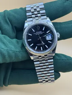 2025 ROLEX DATEJUST 126234 STAINLESS STEEL JUBILEE BLACK DIAL