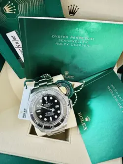 Mint Men’s 2021 Rolex 126660 Sea-Dweller Deepsea 44mm Watch Box Papers Warranty