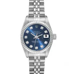 ROLEX DATEJUST 26MM 79174 FACTORY BLUE DIAMOND DIAL STAINLESS STEEL JUBILEE