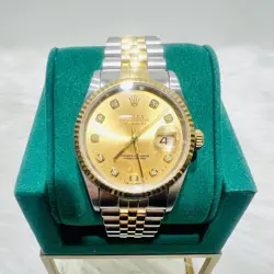 ROLEX DATEJUST 16233 DIAMOND 10P COMBINATION MEN'S WATCH 36MM 139383743