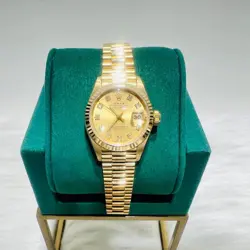 ROLEX DATEJUST 69178 18K YELLOW GOLD ORIGINAL DIAMOND 10P WOMEN'S WATCH