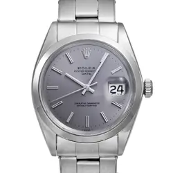 ROLEX OYSTER PERPETUAL DATE PURPLE DIAL 1969 1500 #MO389