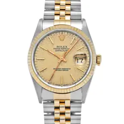 ROLEX DATEJUST 16233 CHAMPAGNE COMPUTER WATCH 676091