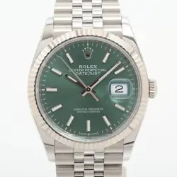 ROLEX DATEJUST 126234 SS×WG SS AT MINT GREEN DIAL 4 EXTRA LINKS