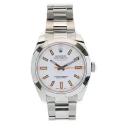 ROLEX MILGAUSS WHITE DIAL SS AT STAINLESS WATCH SILVER 116400 USED 92CDE602C38C2