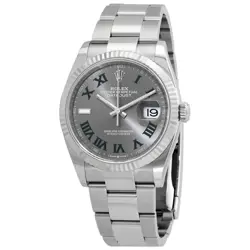 ROLEX DATEJUST 36 AUTOMATIC CHRONOMETER GREY DIAL WATCH 126234GYRO