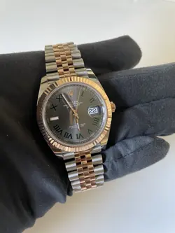 ROLEX DATEJUST 41 STEEL AND 18K ROSE GOLD WIMBLEDON DIAL