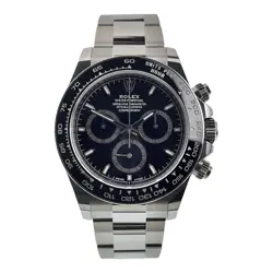 ROLEX DAYTONA STAINLESS STEEL BLACK DIAL 40MM AUTOMATIC MENS WATCH 126500LN