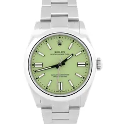 NEW JUNE 2025 ROLEX OYSTER PERPETUAL 41 PISTACHIO GREEN STEEL 41MM 134300 BOX