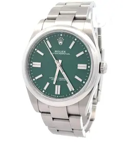 ROLEX 2022 OYSTER PERPETUAL 124300 GREEN DIAL 41MM WATCH W/ BOX AND PAPERS